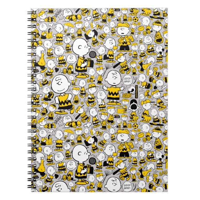 Caderno Espiral Sou o Charlie Brown Pattern (Frente)