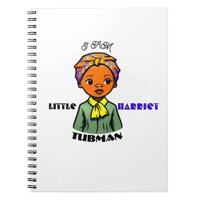 Caderno Espiral Sou Pequeno Harriet Tubman História Negra (Frente)