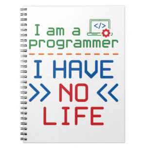 Caderno Espiral Sou programador, não tenho vida