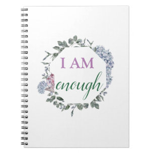 Caderno Espiral Sou Suficiente para Inspirar Afirmação