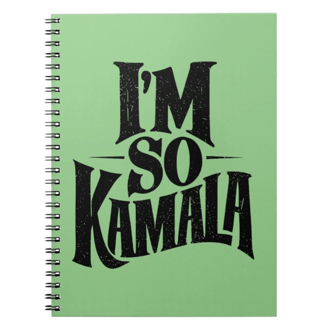 Caderno Espiral Sou tão Kamala Brat Green Meme (Frente)