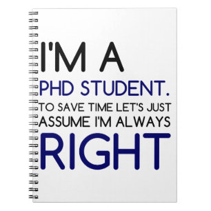 CADERNO ESPIRAL SOU UM ESTUDANTE DE PHD