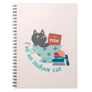 Caderno Espiral Sou um gato engraçado indoor