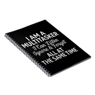 Caderno Espiral Sou um Multitarefa Humor Divertido da Vida no Trab