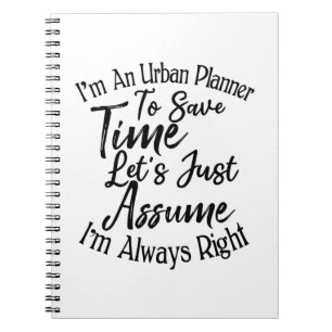 Caderno Espiral Sou um Planejador Urbano para Economizar tempo