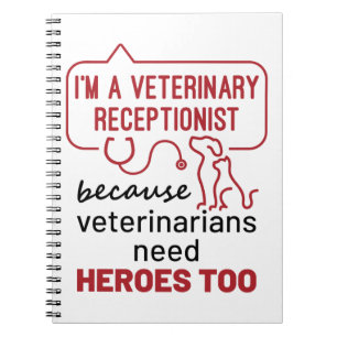 Caderno Espiral Sou um Recepcionista Veterinário, porque citei He