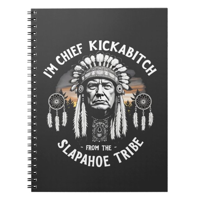Caderno Espiral Sou uma Chefe da Tribo Slapahoe (Frente)