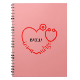 Caderno Espiral Sou Uma Enfermeira Estetoscópio Coração Moderno Pe