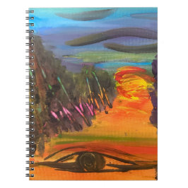 Caderno Espiral Soulful Horizon Hand Painted Design 