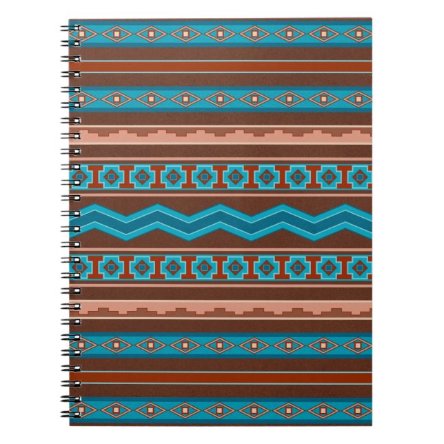Caderno Espiral Southwest Style Geometric Cameron Gorge Design (Frente)