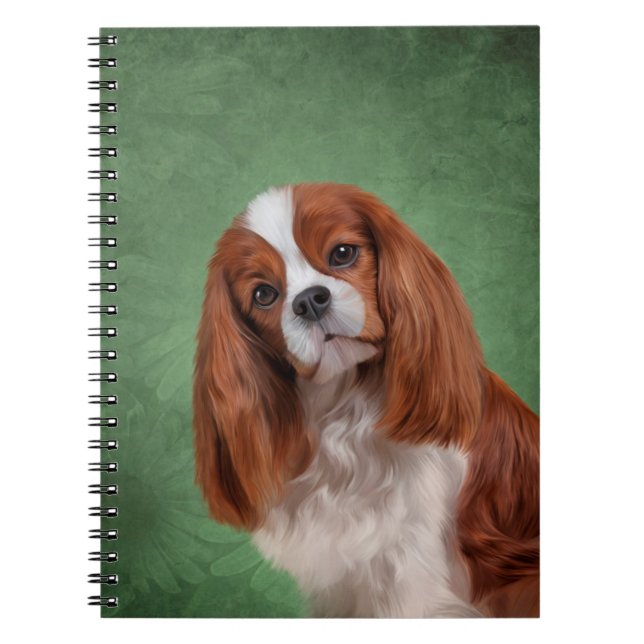 Caderno Espiral Spaniel de rei descuidado Charles do cão do (Frente)