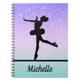 Caderno Espiral Sparkle de Skating de Rapariga Personalizada