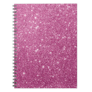 Caderno Espiral Sparkles do brilho do rosa quente