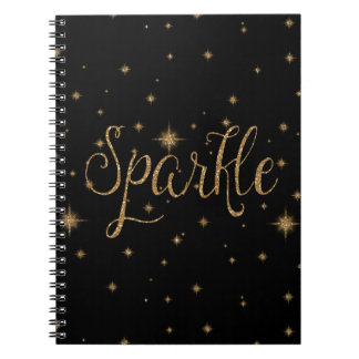 Caderno Espiral Sparkles do ouro