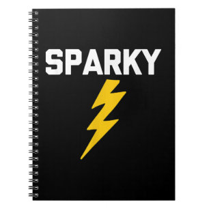 Caderno Espiral Sparky Engraçado Dizendo Sarcástico Novelista Elét