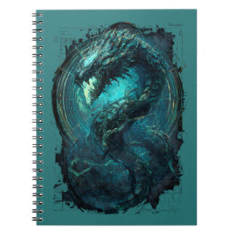 Caderno Espiral Spectral Coil Cyberpunk Serpent Dark Art