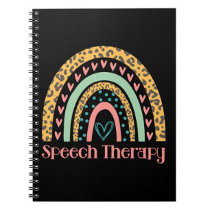 Caderno Espiral Speech Therapy Rainbow Speech Language Pathologist