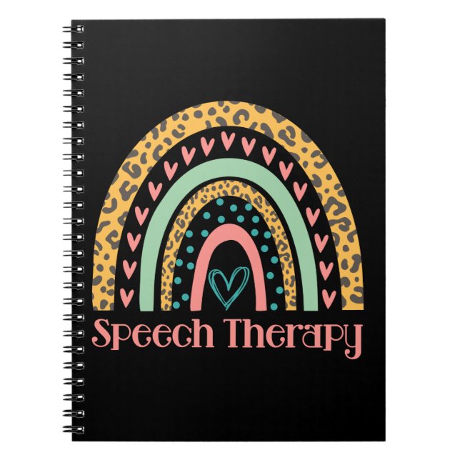 Caderno Espiral Speech Therapy Rainbow Speech Language Pathologist (Frente)