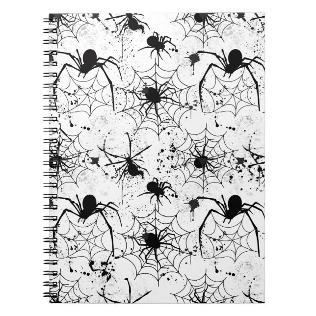 Caderno Espiral Spiderweb Pattern Halloween  (Frente)