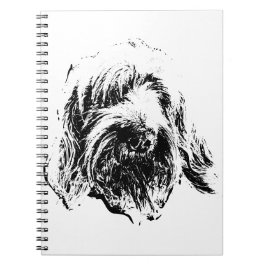 Caderno Espiral Spinone Notebook – Dog Head Portrait in Ink