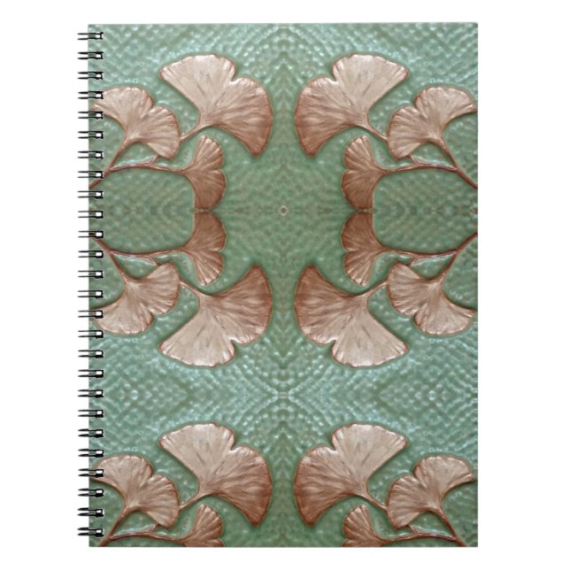 Caderno Espiral Spiral com folha Gingko Design 2 (Frente)