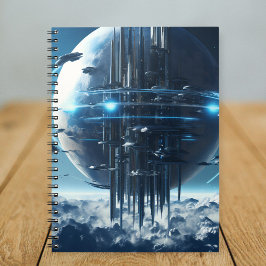 Caderno Espiral Spiral notebook featuring a galaxy world design