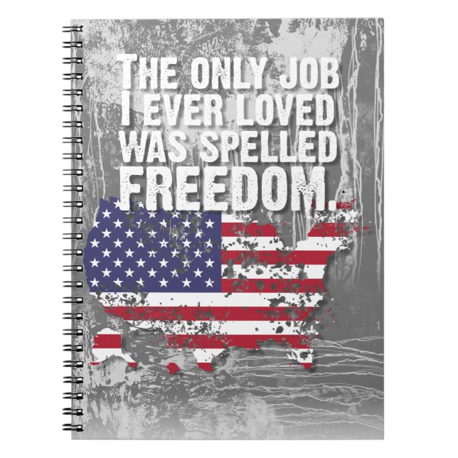 Caderno Espiral Spiral Notebook – Freedom Job (Frente)