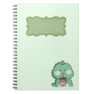 Caderno Espiral Spiral Notebook with dinosaur for kids