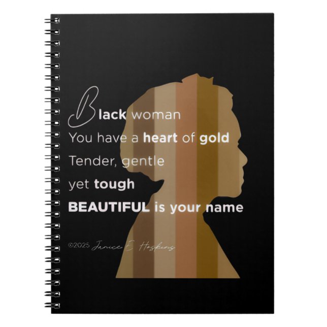 Caderno Espiral Spiral Photo Notebook 'Beautiful is your name" (Frente)