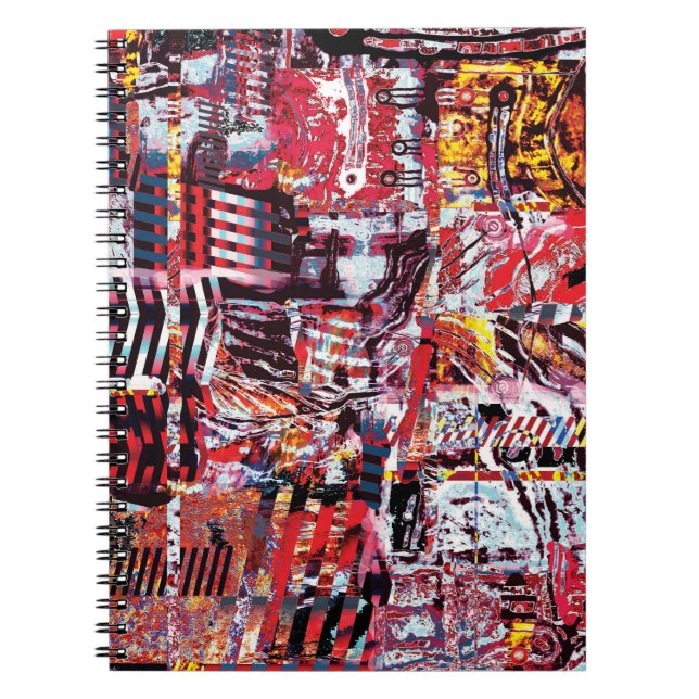 Caderno Espiral Spiral Photo Notebook – Fragmented Pulse (Frente)