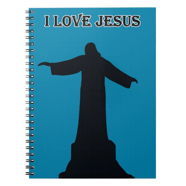 Caderno Espiral Spiral Photo Notebook i love jesus (Frente)