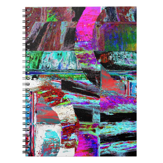 Caderno Espiral Spiral Photo Notebook – Neon Pulse (Frente)