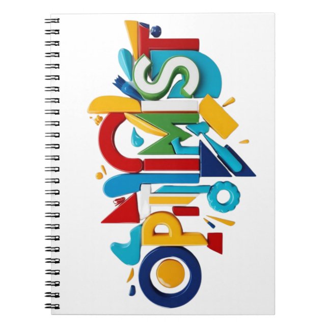 Caderno Espiral Spiral Photo Notebook Optimist Gift (Frente)