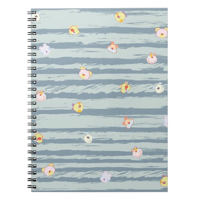 Caderno Espiral Spiral Photo Notebook – Whimsy Faces (Frente)