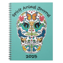 Caderno Espiral Spirit Animal Sugar Skull Notebook Diário