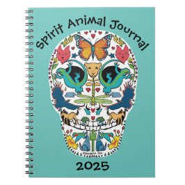 Caderno Espiral Spirit Animal Sugar Skull Notebook Diário