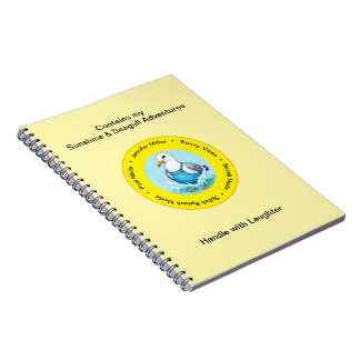 Caderno Espiral Splish Splash funny summer Seagull vacation memory