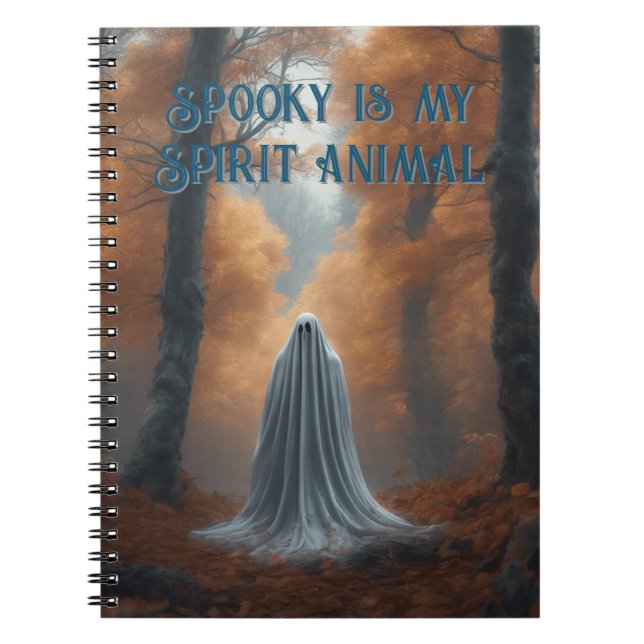 Caderno Espiral Spooky é o meu animal espirituoso (Frente)