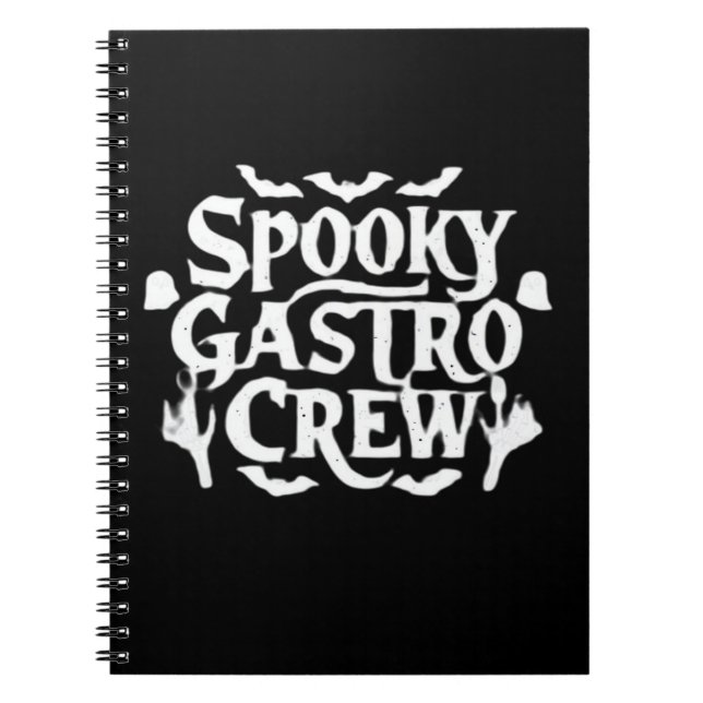 Caderno Espiral Spooky Gastro Crew Gastro Nurse Halloween Classic  (Frente)