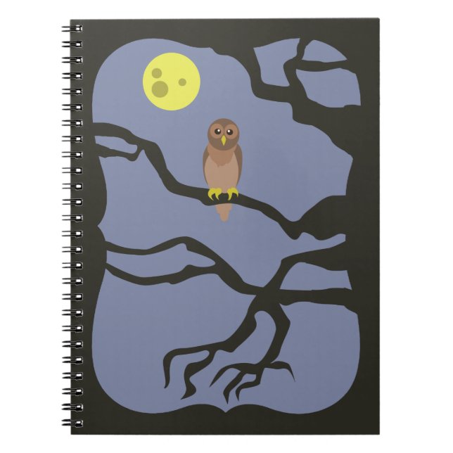 Caderno Espiral Spooky Halloween Owl (Frente)