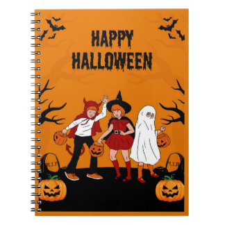 Caderno Espiral Spooky Halloween – Pumpkin, Ghost &