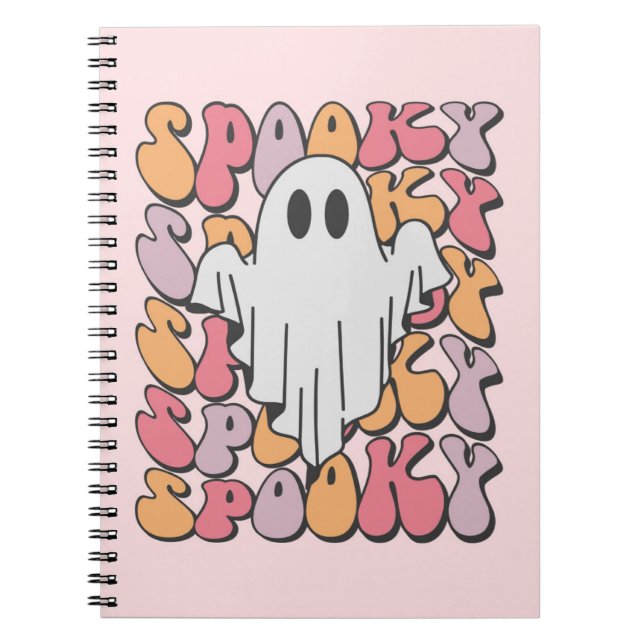 Caderno Espiral Spooky Retro Ghost (Frente)