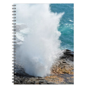 Caderno Espiral Spouting Horn em Kauai, Havaí