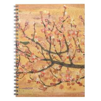 Caderno Espiral Spring Melody: Plum Blossom & Bush Warbler
