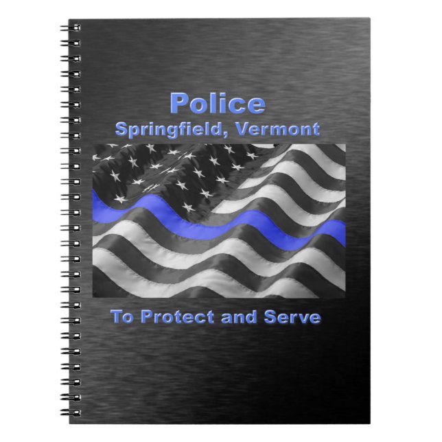Caderno Espiral Springfield, Vermont. Polícia (Frente)