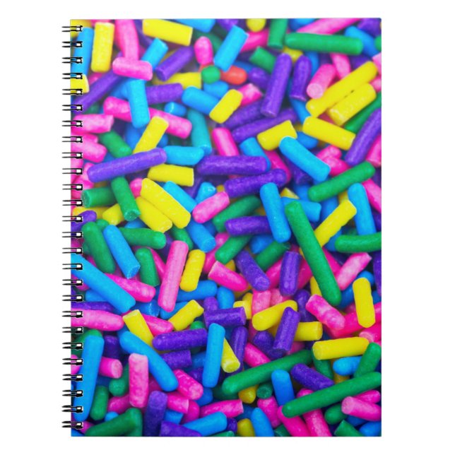 Caderno Espiral Sprinkles de doce multicolorido (Frente)