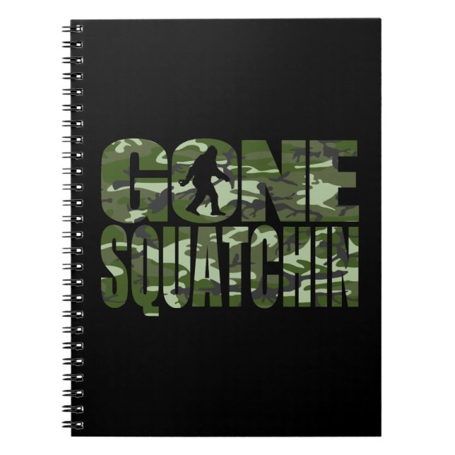 Caderno Espiral Squatchin ido Camo customizável (Frente)