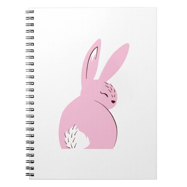 Caderno Espiral Sr. Coelho Giro - bonito no rosa! (Frente)