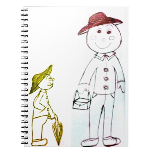 Caderno Espiral Sr. Guarda-chuva e seu outro amigo (Frente)