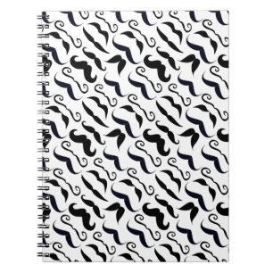 Caderno Espiral Sr. Mustache - Padrão do Hipster